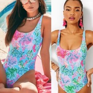 NWT Lilly Pulitzer Brin Celestial Blue Cay to My Heart One Piece Size 12